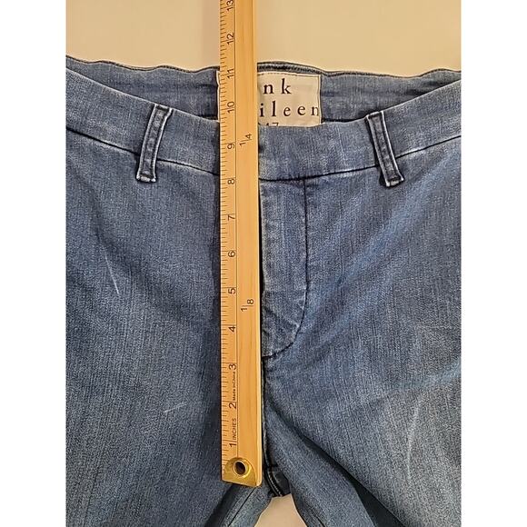 Frank & Eileen Wicklow Straight Jeans | Raw Hem | Blue Denim | Size 8 - Picture 10 of 12